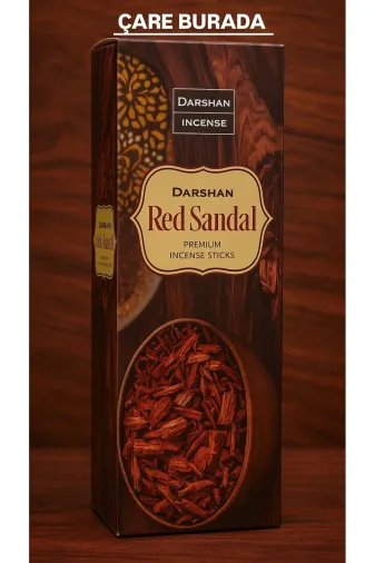 Çare Burada redsandaltütsü Darshan Incense - Red Sandal 20'li Çubuk Tütsü (Stres & Kaygı Azaltma)