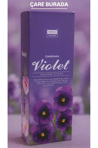 Çare Burada Violettütsü Darshan Incense - Violet 20'li Çubuk Tütsü (Menekşe)