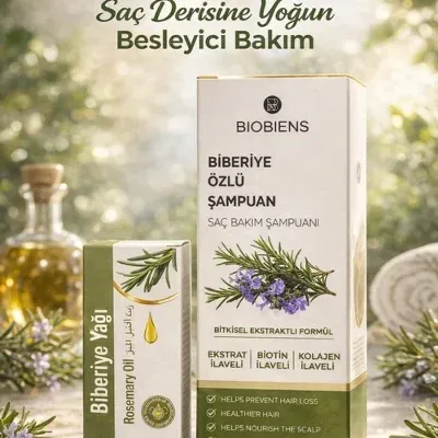 ÇareBurada Biberiye Özlü Şampuan 300 ml. & Biberiye Yağı 20 ml.