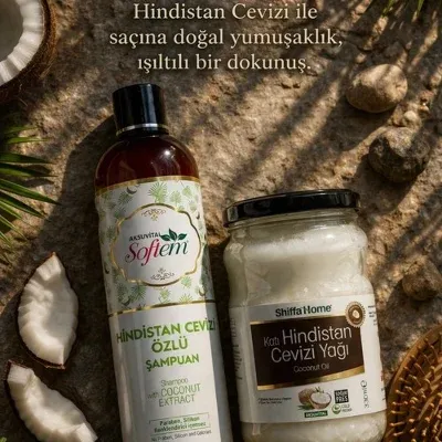 ÇareBurada Hindistan Cevizi Özlü Şampuan 400 ml + Katı Hindistan Cevizi Yağı 330 ml