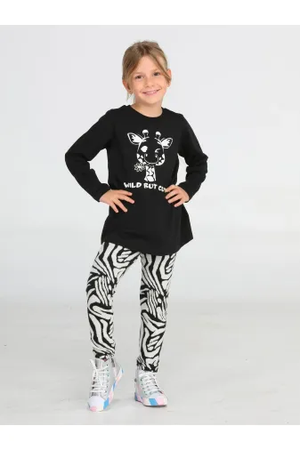 Casabony CS-23K-010 Wild&cute Kız Çocuk Tunik Takım
