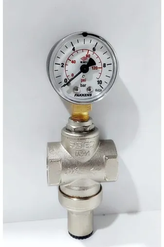 Case UT497 Su Basınç Düşürücü 3/4 Rekorsuz Dn20 +Pakkens Manometreli/saat Göstergeli
