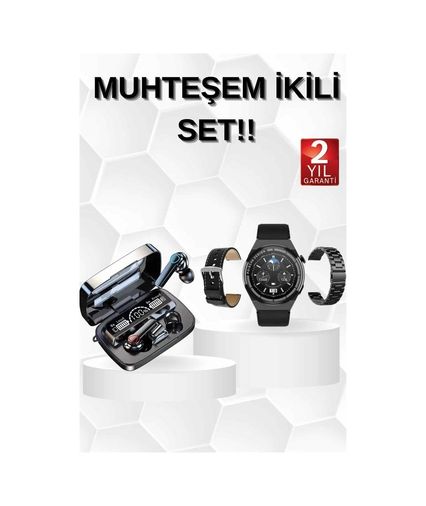 caSELka 114660064 Kulak İçi Kablosuz Bluetooth Kulaklık Ve Nfc Ve Gps Özellikli Akıllı Saat Alarm Ve Titreşim Aksesuar