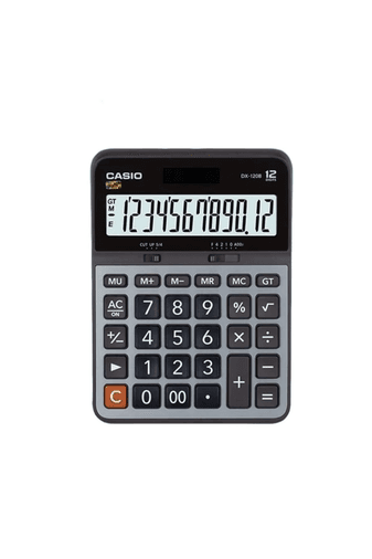 Casio Dx-120B Hesap Makinası Masa Üstü 12 Hane  Siyah