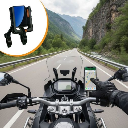 Çeşitli 3893907 Evrensel Motosiklet Telefon Tutucu - Kaymaz, Kilitlenebilir Güvenli Tutuşlu, 360 Ayarlanabilir Gidon Bağlantılı Akıllı Telefon Aparatı