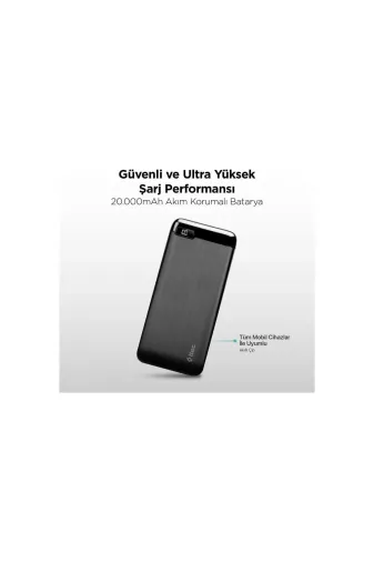 Cetking 6485216679631878477 Ctkg Powerslim Pro Lcd 20.000 Mah Pd 20W Taşınabilir Şarj Aleti / Powerbank Usb-C Giriş/çıkı