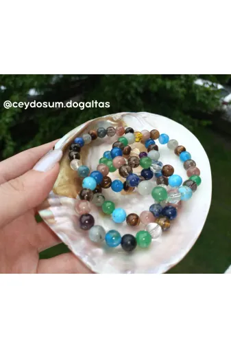 CEYDOŞUM DOĞAL TAŞ TYCQOP93PN170376568897608 Doğal Taş Mix Bileklik 8 Mm