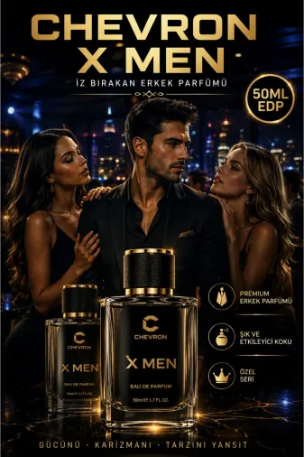 chevron CHVXMEN X Men Erkek Parfümü 50Ml Edp %22 Esans Günlük Kullanım Erkek Kokusu