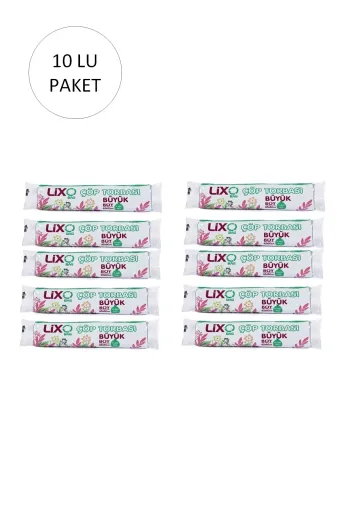 ChicAura TYBFWDFFIXU9D9UK19 Büyük Boy Çöp Torbası 65 X 80 Cm 10 Lu Rulo X 10 Paket = 100 Adet (Mavi)