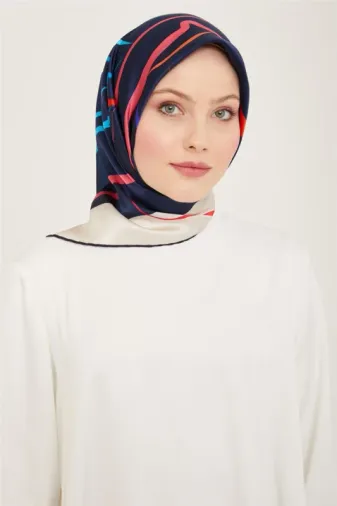 Çiçek Desenli Twill İpek Eşarp 24Ya9115 31 06