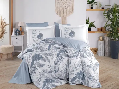 Çift Kişilik Poplin Nev Denim