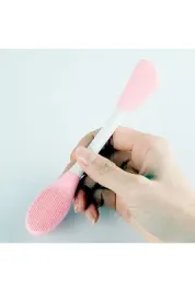 Çift Uçlu Maske Sürme Aparatı & Cilt Temizleme Fırçası