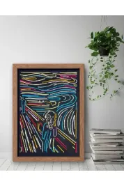 Çığlık Lin'e Art İllüstrasyon Tablo