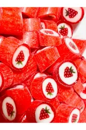 Çilek Desenli Lolly Akide Şeker 1000 gr