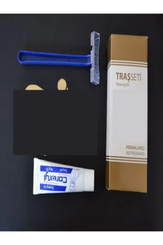 clean stoff trşbcg2 Otel Tipi Tıraş Seti Tıraş Bıçağı + Jel 10 Adet