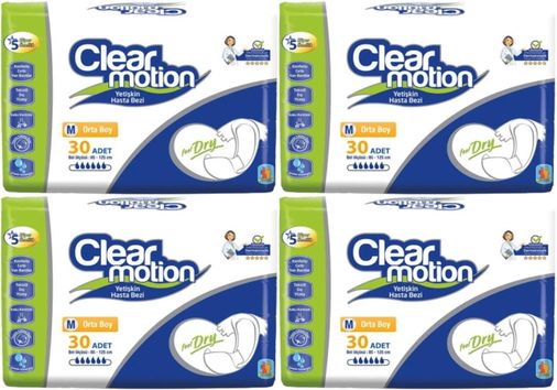 Clearmotion Yetişkin Bezi Bel Bantlı M - Orta - Medium 120 Adet (4PK*30)