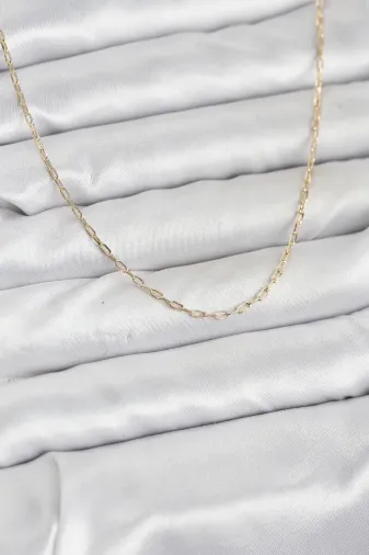 CM 14K Gold Renk Ataç Zincir Model 60 cm Kadın Kolye TJ-BKO10934