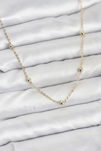 CM Gold Renk Top Zincirli Kadın Kolye TJ-BKO10915
