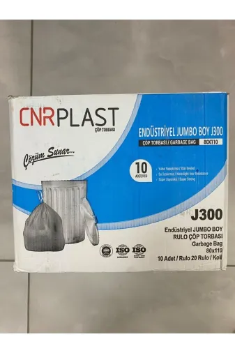 CNRPLAST 845213416 Cnr Plast Endüstriyel Jumbo Siyah Çöp Torbası Poşeti 80 X 110 J300 200Lü