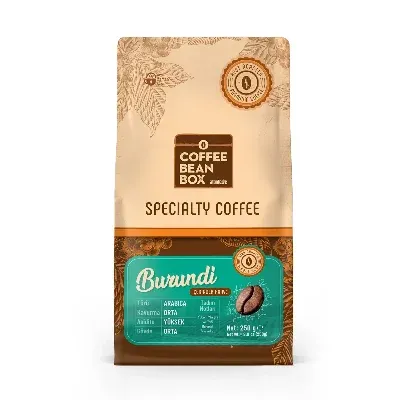 CoffeeBeanBox Burundi Kavrulmuş Çekirdek Kahve 250 gr (Cold Brew İçin Öğütülmüş)