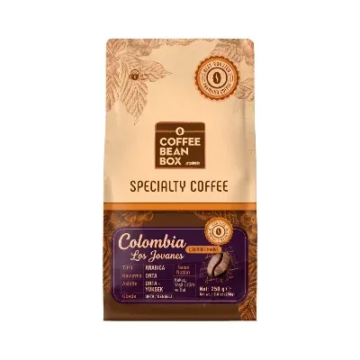 CoffeeBeanBox Colombia Los Jovanes Kavrulmuş Çekirdek Kahve 250 gr (Filtre Kahve İçin Öğütülmüş)