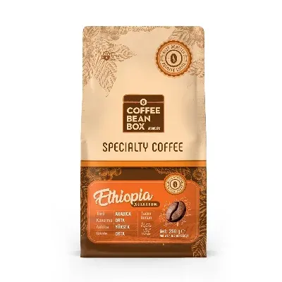 CoffeeBeanBox Ethiopia Single Origin Kavrulmuş Çekirdek Kahve 250 gr (Cold Brew İçin Öğütülmüş)
