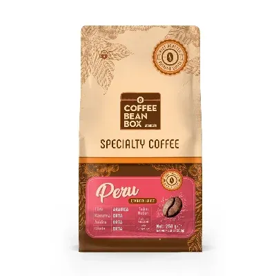 CoffeeBeanBox Peru Single Origin Kavrulmuş Çekirdek Kahve 250 gr (Çekirdek - Öğütülmemiş)