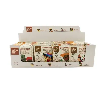 CoffeeBeanBox Pratik Filtre Kahve Fırsat Paketi 4 Yöre 40'lı (Ethiopia, Guatemala, Colombia, Peru)