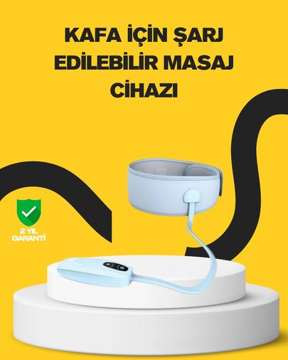 COjans TRİTHLTUUCZZJKQ567KAFAMASAJI-2-BLNCCC Baş Ve Şakak Masaj Aleti Isı Destekli Derin Rahatlama Çok Renkli