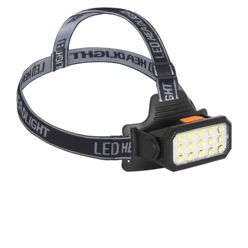 Çok Modlu Güçlü 15 Led Kafa Lambası Sarı Beyaz Işık 7,5 Cm