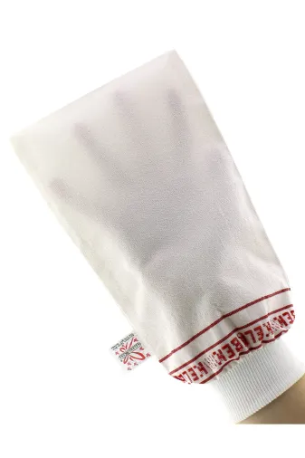 Color Socks 18120411231521 Kelebek Kese Lastikli Kalın Beyaz Banyo Hamam Kesesi