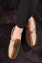 Colore Hakiki Deri Erkek Günlük Ayakkabı, Loafer Ayakkabı, Hafif Ayakkabı, Süet Loafer