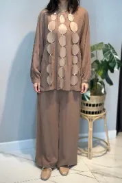 Cookıe Pantolonlu Takım 6907 Camel