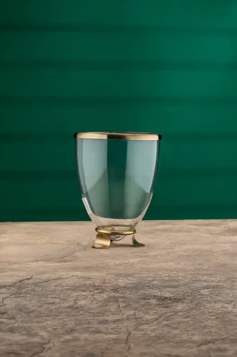 Cornella CR-1737 Line Dekoratif Cam Vazo Gold Büyük