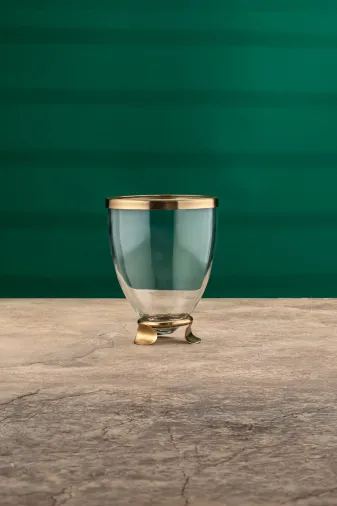 Cornella CR-1738 Line Dekoratif Cam Vazo Gold Küçük
