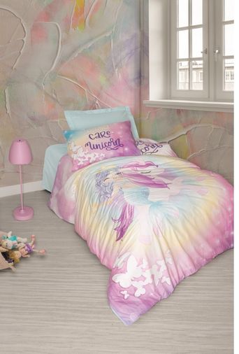 Cotton Box Rf Junior -Sirena Mint- Lastikli Çarşaflı Tek Kişilik Nevresim Takımı
