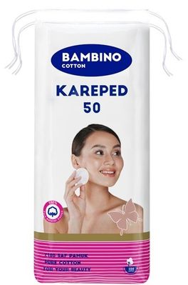 Cotton Kare Makyaj ve Bebek Temizleme Pamuğu 50 Adet En-Boy 7CM
