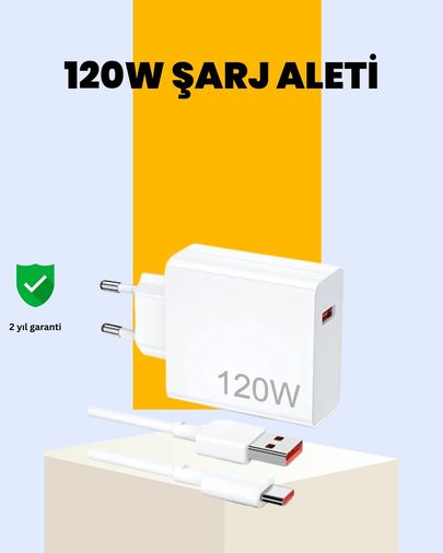 Ctstones 120386718 Mey İthalat 120 Watt Type C Hızlı Şarj Cihazı Reno 4 5 6 Uyumlu