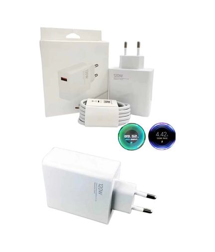Ctstones 120386869 Mey İthalat 120 Watt Turbo Hızlı Şarj Aleti Seti Hızlı Şarj Adaptörü Beyaz