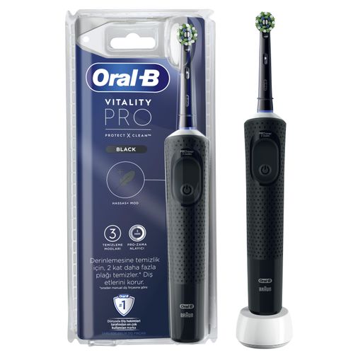 D103 Vitality Pro Protect X Clean Şarjlı Diş Fırçası Siyah