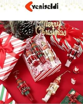 Da 57855210124831180184975 3 Adet Yılbaşı Fındıkkıran Asker Süs Seti - 13Cm Plastik Noel Ağacı Asma Dekoratif Figürler, Çok Renkli Diğer