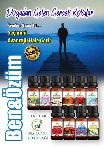 DALBEYOĞLU BİTKİSEL Ben Özüm Saf Esansiyel Koku Yağı Grubu 10 ml x 10 adet