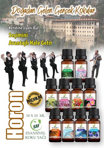 DALBEYOĞLU BİTKİSEL Horon Saf Esansiyel Koku Yağı Grubu 10 ml x 10 adet