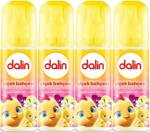 Dalin Bebek Kolonyası 150ML Çiçek Bahçesi (Menekşe-Yasemin-Limon Kokulu) (4 Lü Set)