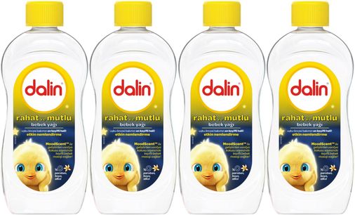 Dalin Bebek Yağı 300ML Rahat ve Mutlu Vanilya Kokulu Nemlendirici (4 Lü Set)