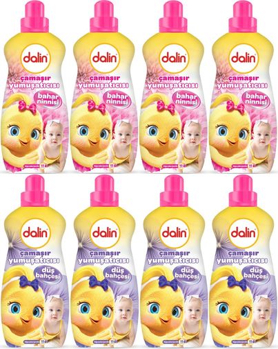 Dalin Çamaşır Yumuşatıcı 1500ML Bahar Ninnisi + 1500ML Düş Bahçesi (Karma 8 Li Set)