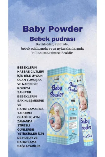 Darshan calşszl öMNK Baby Powder Bebek Pudrası Tütsü 20 Çubuk