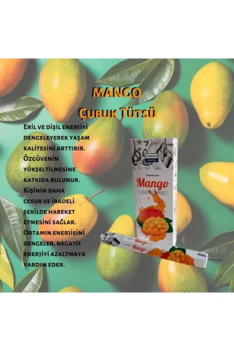 Darshan çaremango Mango Negatif Enerji Tütsüsü 20 Çubuk