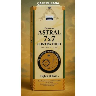 Darshan Incense - Astral 7×7 20'li Çubuk Tütsü (Kötü Enerjilere Karşı)