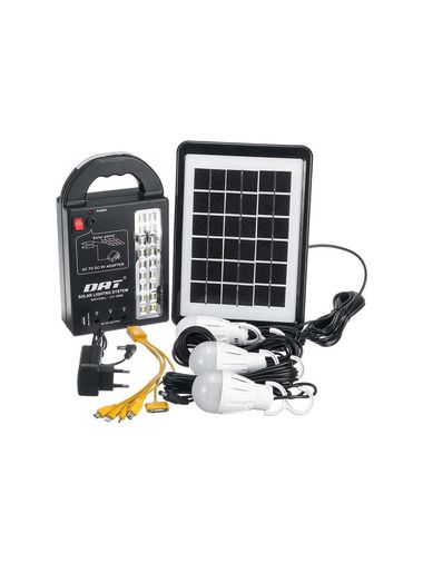Dat At-999 Güneş Enerjili Taşınabilir Solar Panelli Aydınlatma El Feneri